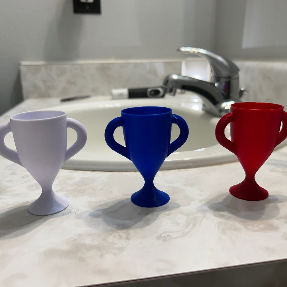 3-D printed trophy for desk